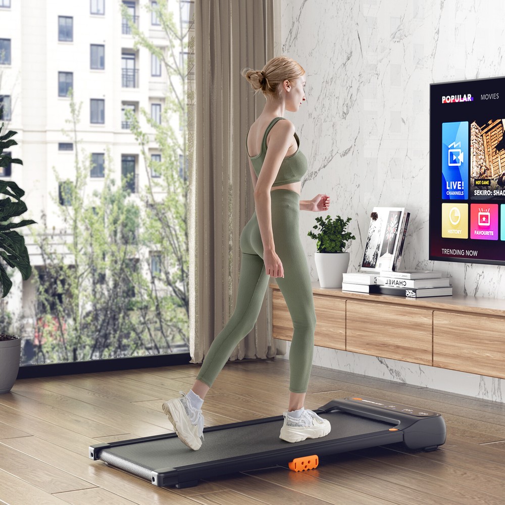 2-in-1 Walking Pad Treadmill Compact Walking Jogging Machine for Home Office