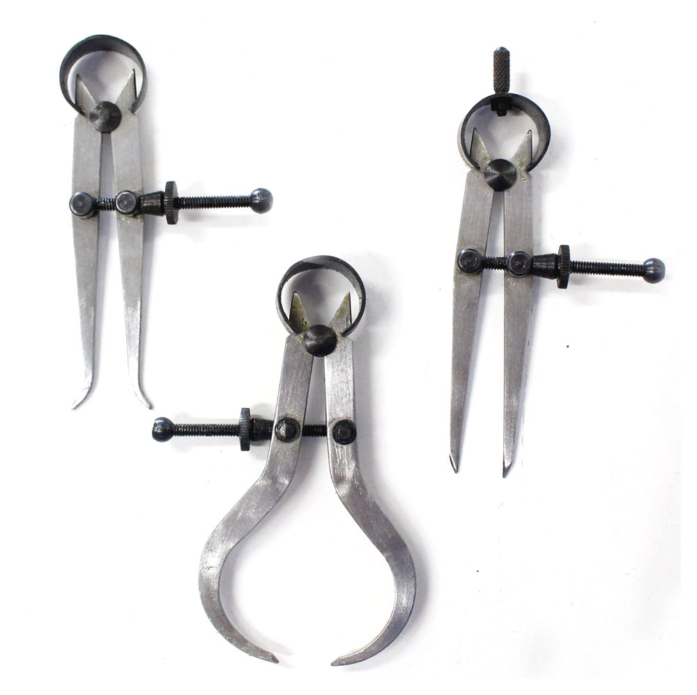 3 Piece, 3" Caliper Set - Inside, Outside And Divider