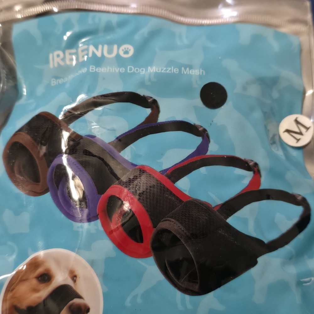 Pet Mouth Cover Medium Black New Muzzle Mesh