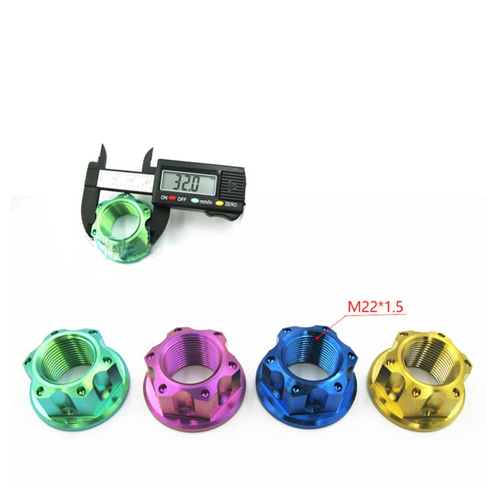 M22 Titanium Alloy Nut Motorcycle Axis Hex Nut Pitch 1.5