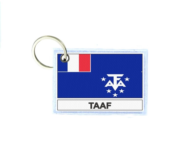 Keychain Double-Sided Flag TAAF