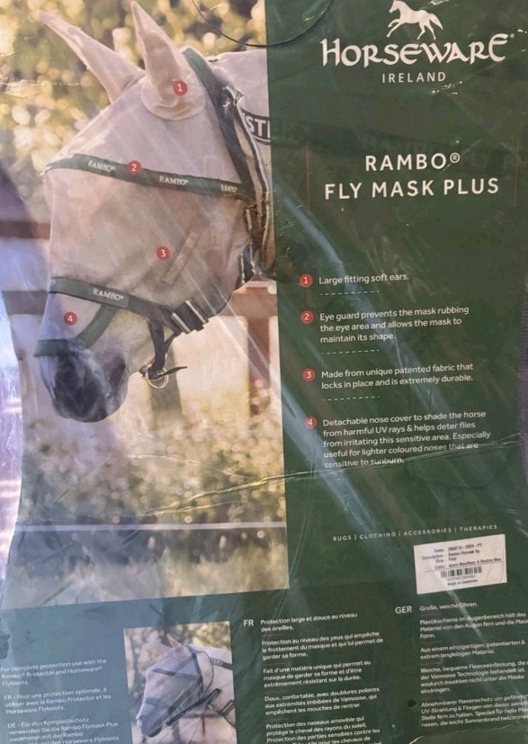 Rambo Pony Size Fly Mask