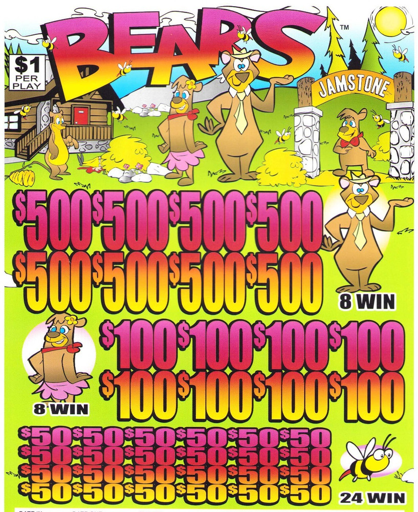 Pull Tab - Jar - Tickets Game - Bears 7440 ct