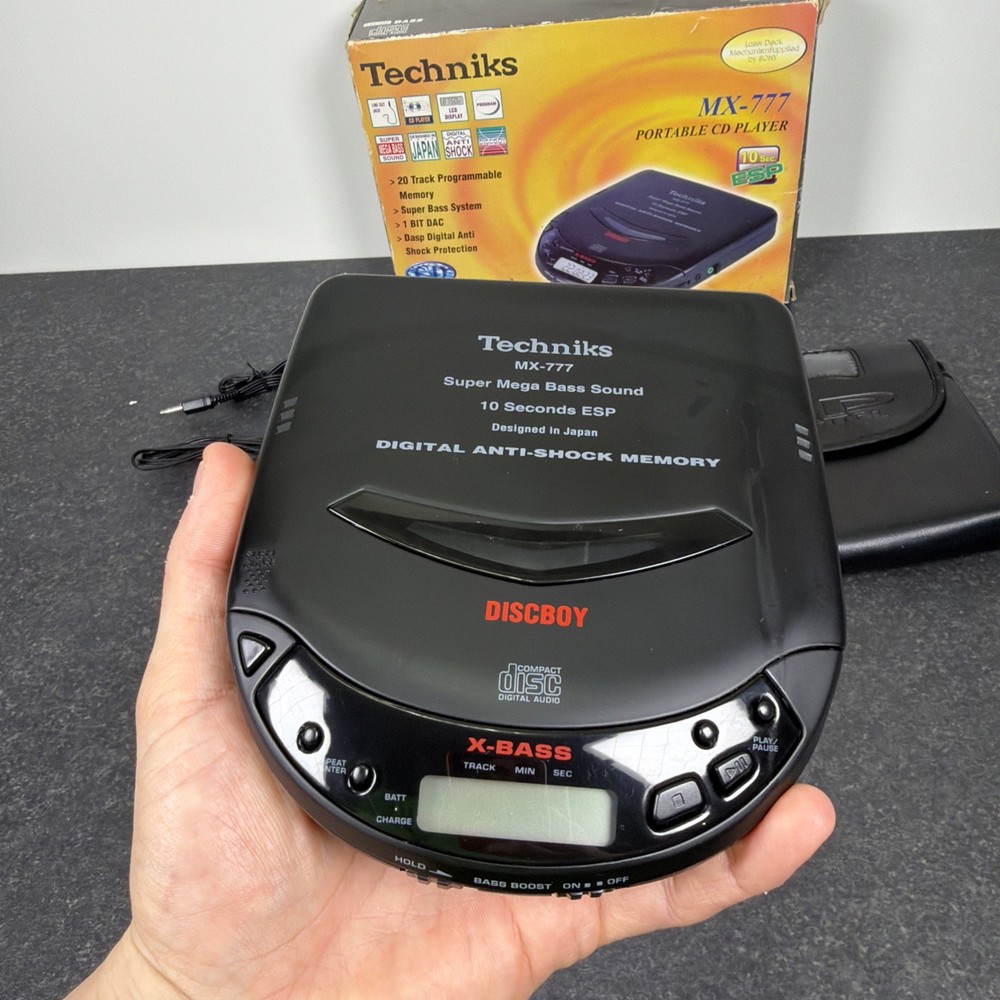 Techniks Discboy MX-777 Portable CD Player Walkman Boxed (READ DESCRIPTION)