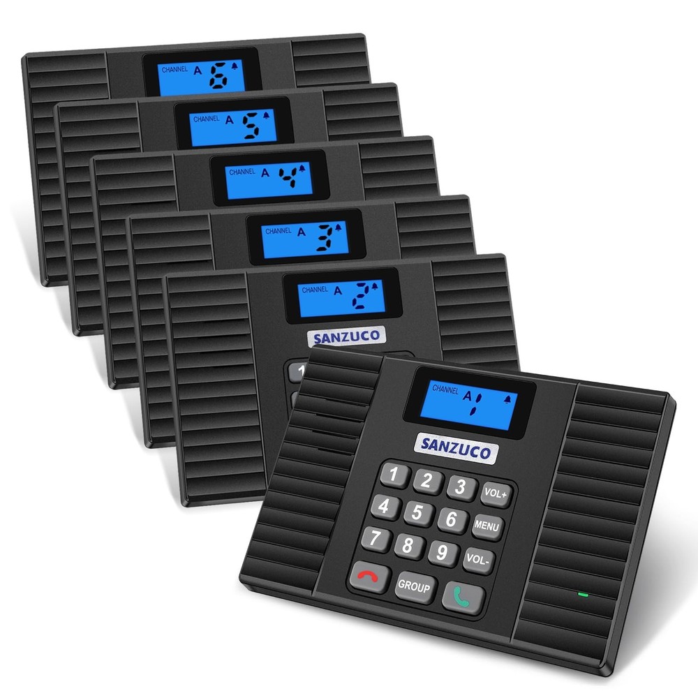 Intercoms Wireless for Home 60D, 2025 Hands Free Intercom Long Range, 6 Pack