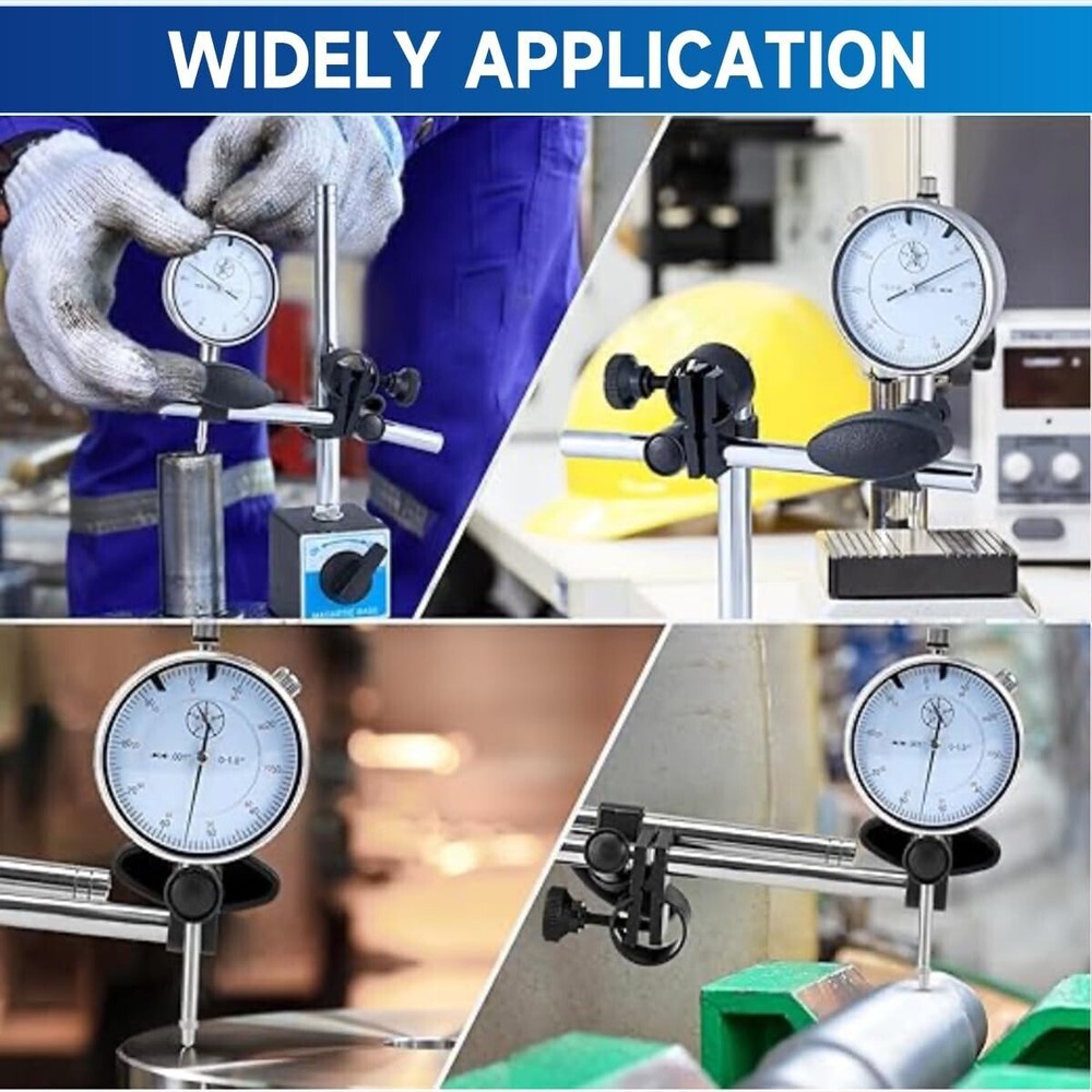 Dial Indicator with Magnetic Base, 0-1"×0.001" Precision Dial Test Indicator Set