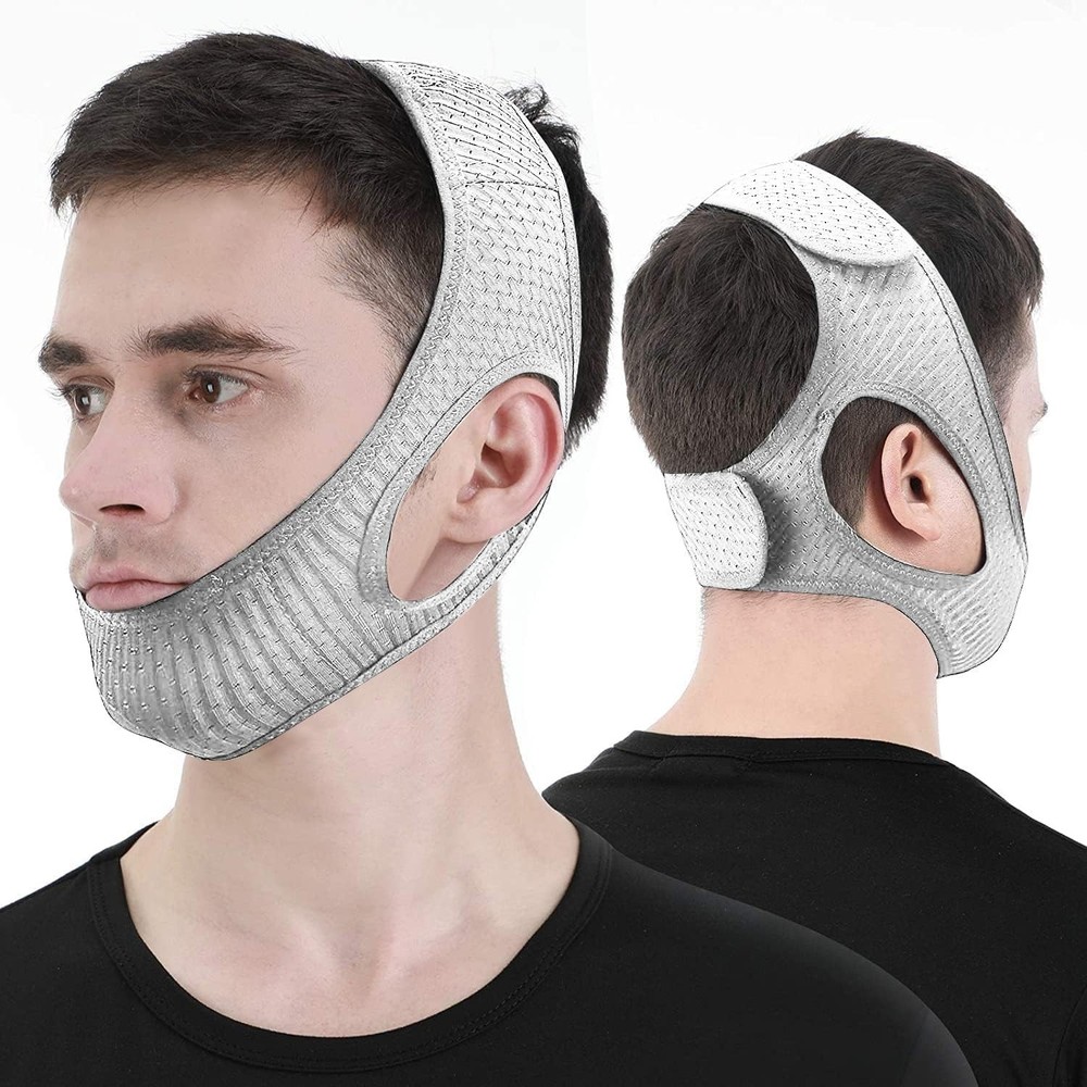 Adjustable Anti Snoring Chin Strap - Soft, Breathable Solution for Couples