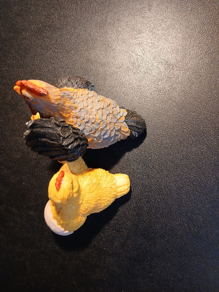 Rooster And Chick Collectable Figurines Hard Plastic?