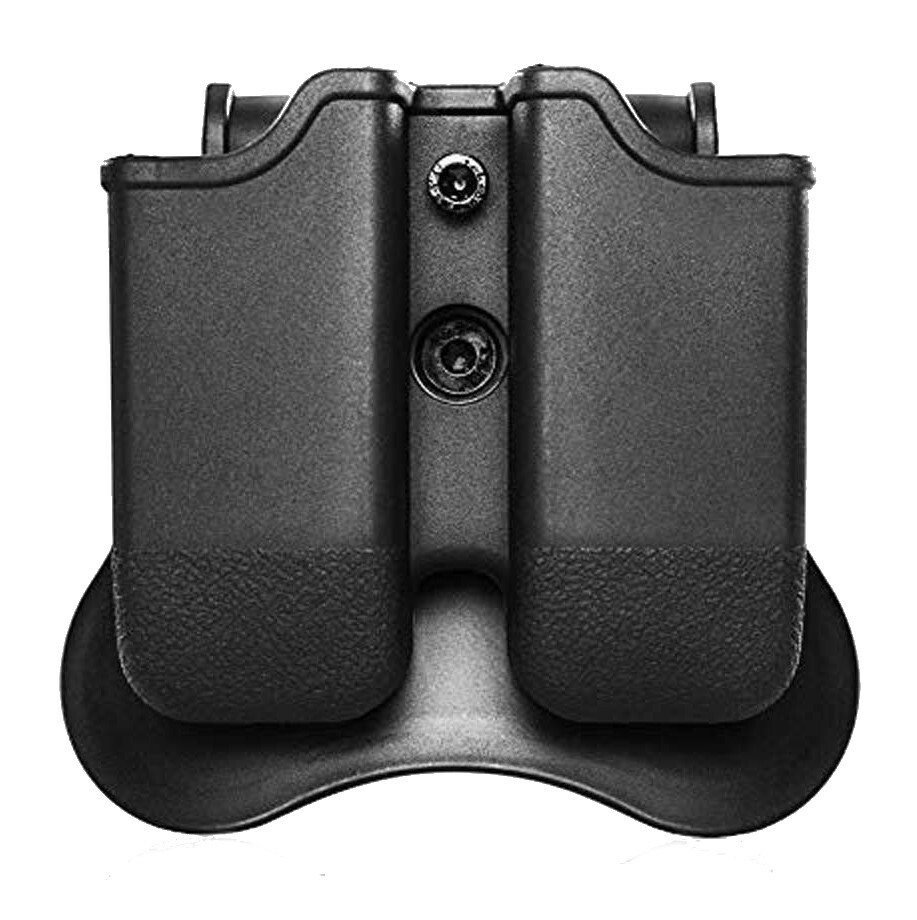 Black Double Magazine Pouch/Case/Holder for Glock 17/19/22/23/26/27 (9mm/40 Mag)
