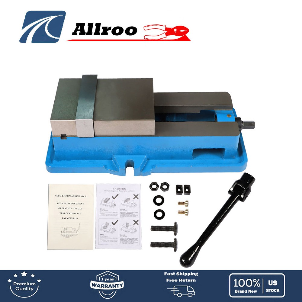 5Inch Lockdown Milling Machine Bench Vise Clamping Vice Precision Without Base