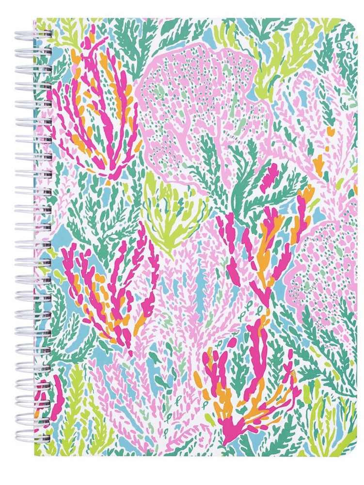 NWT Lilly Pulitzer Mini Notebook Lined Sheets Pockets in Let's Cha Cha School