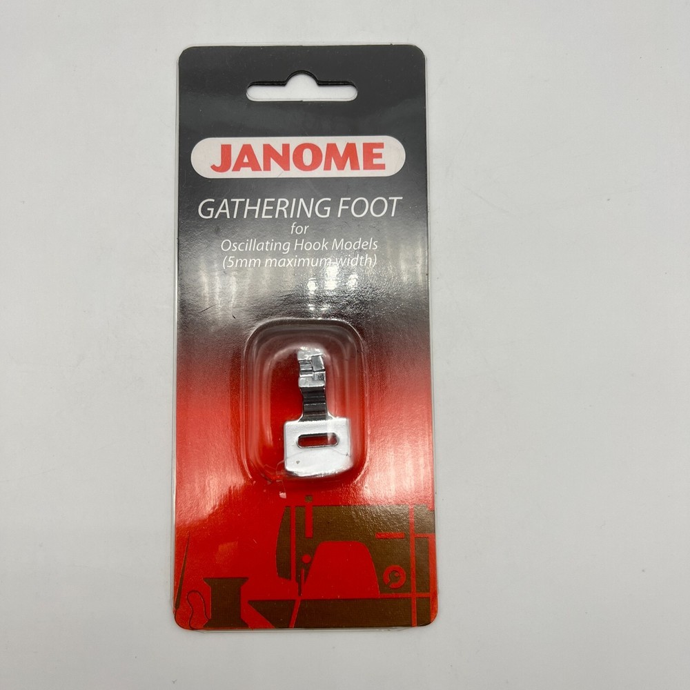 Janome Gathering Foot for Oscillating Hook Models 5mm Maximum Width NEW