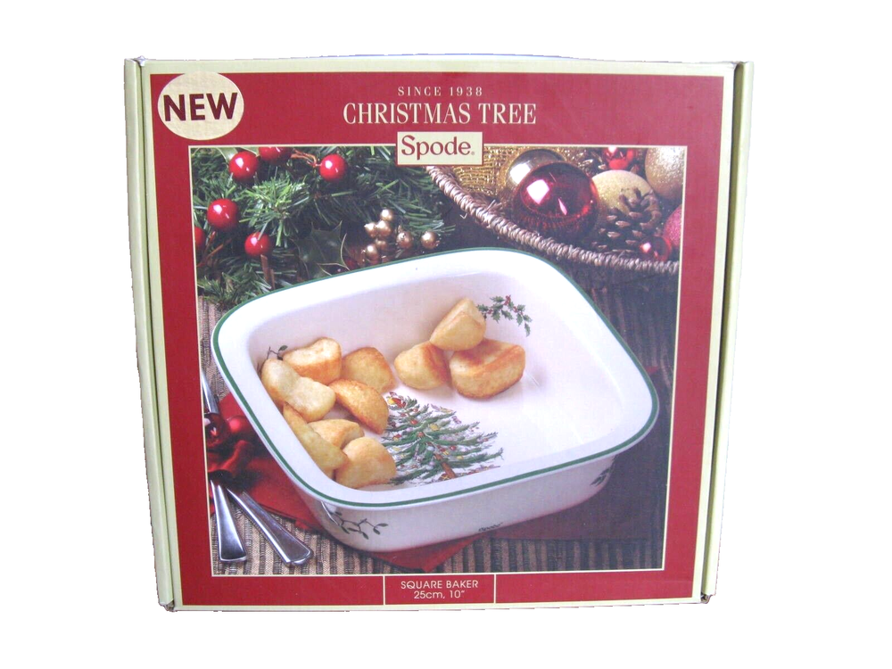 Spode Portmeirion Group Christmas Tree 10" Square Baker NIB