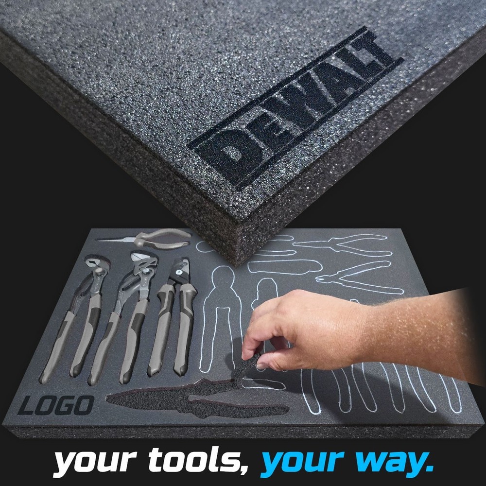 DeWALT DARK shadow foam tool tray insert storage organizer toolbox tool kit set