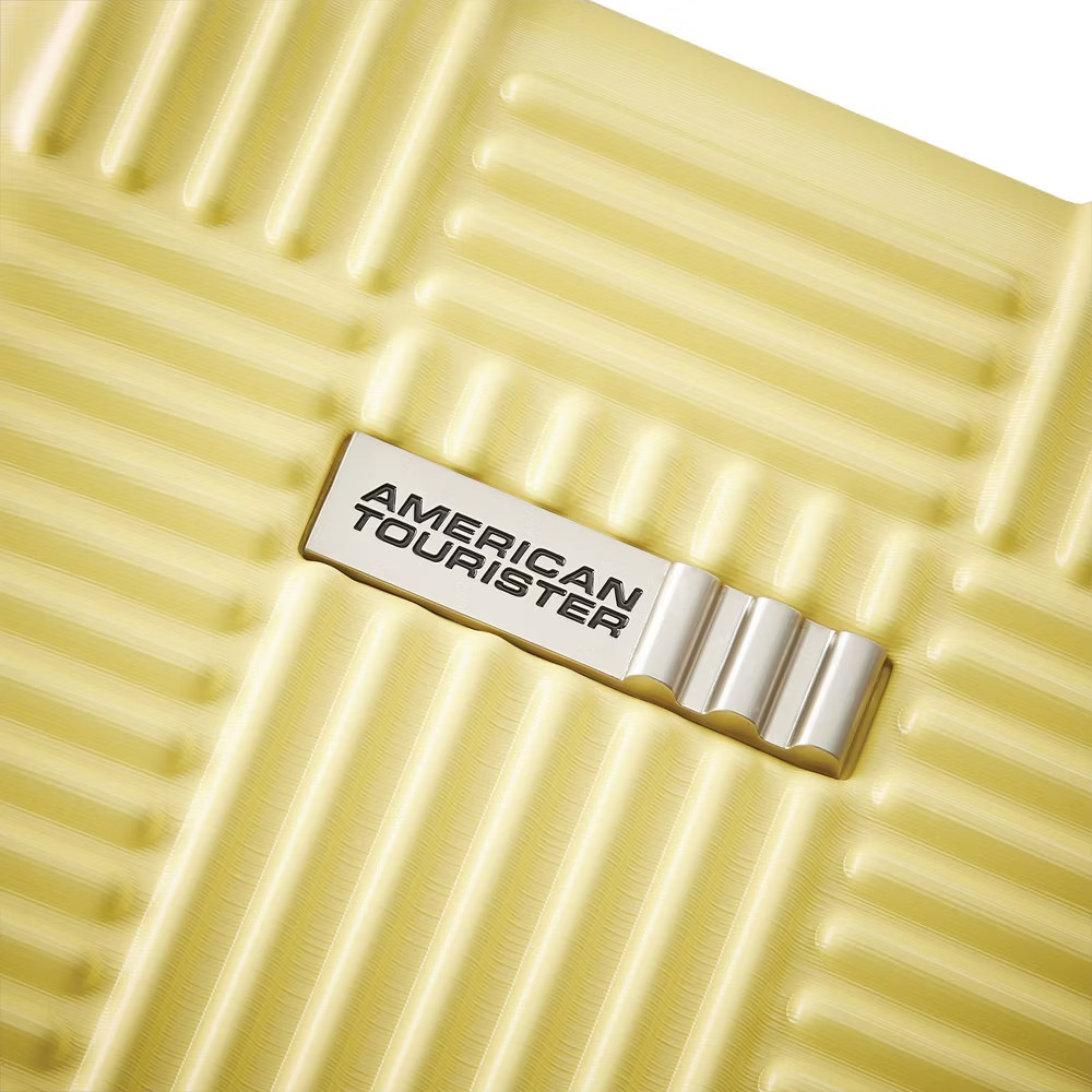 American Tourister Hardside Checked Spinner Suitcase - 28" Yellow