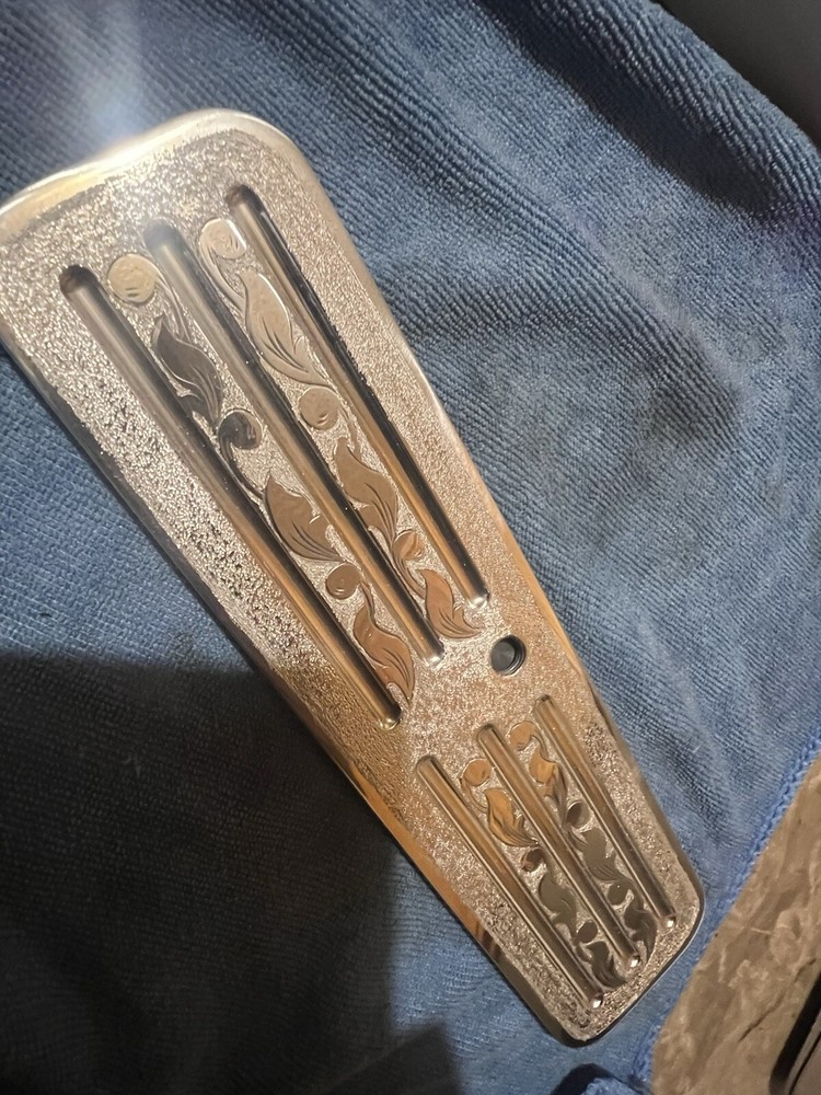 hand engraved ( REAR VIEW MIRROR ) Universal