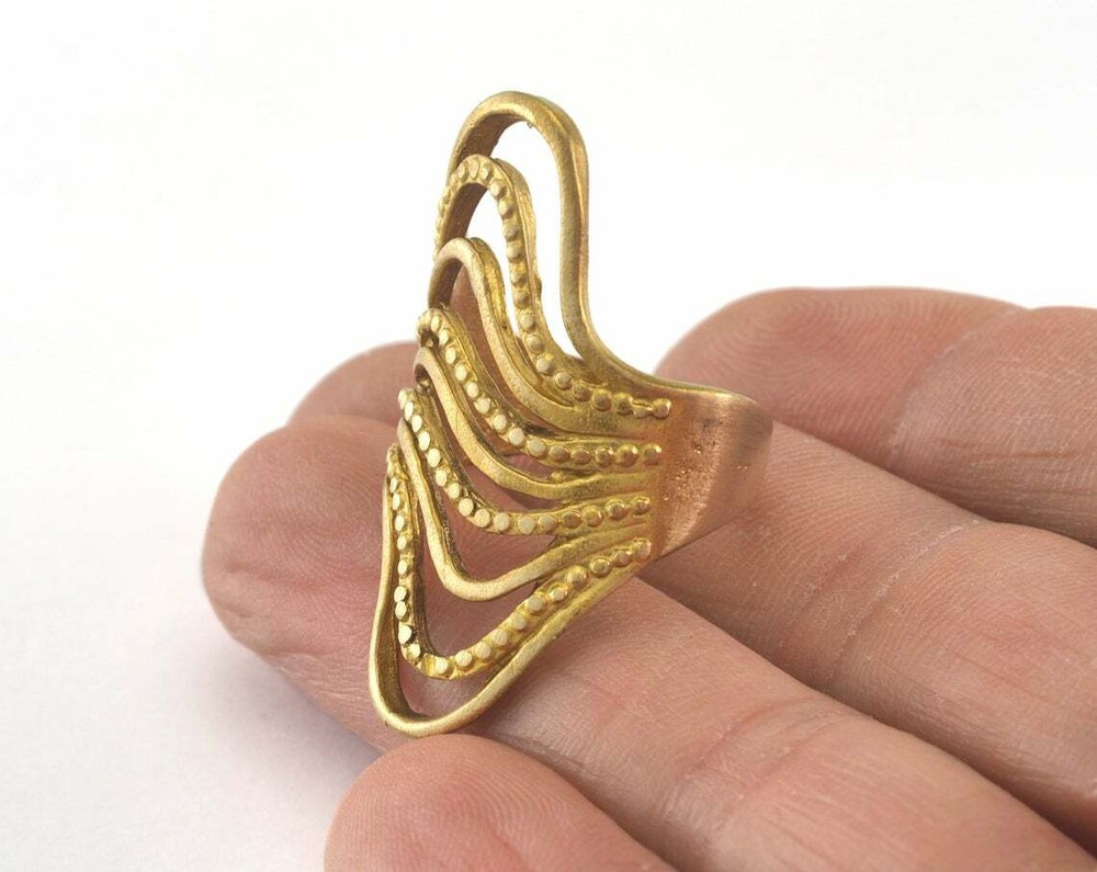 Waves Adjustable Raw Brass 38mm (19mm 9US inner size - Adjustable ) OZ3368