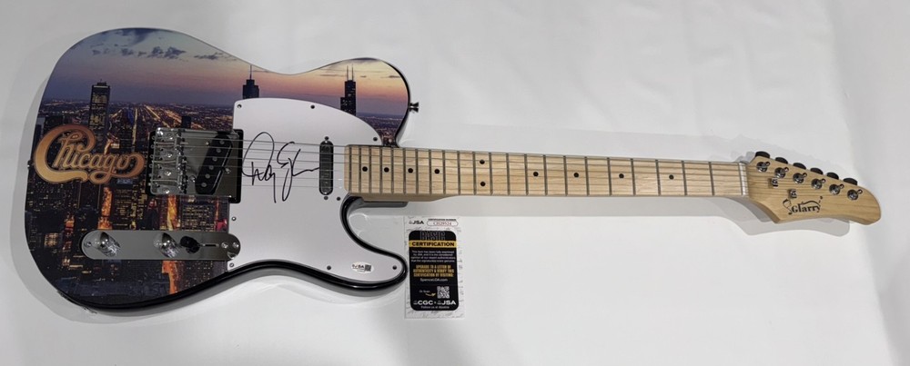 DANNY SERAPHINE SIGNED CUSTOM CHICAGO ELECTRIC GUITAR JSA COA