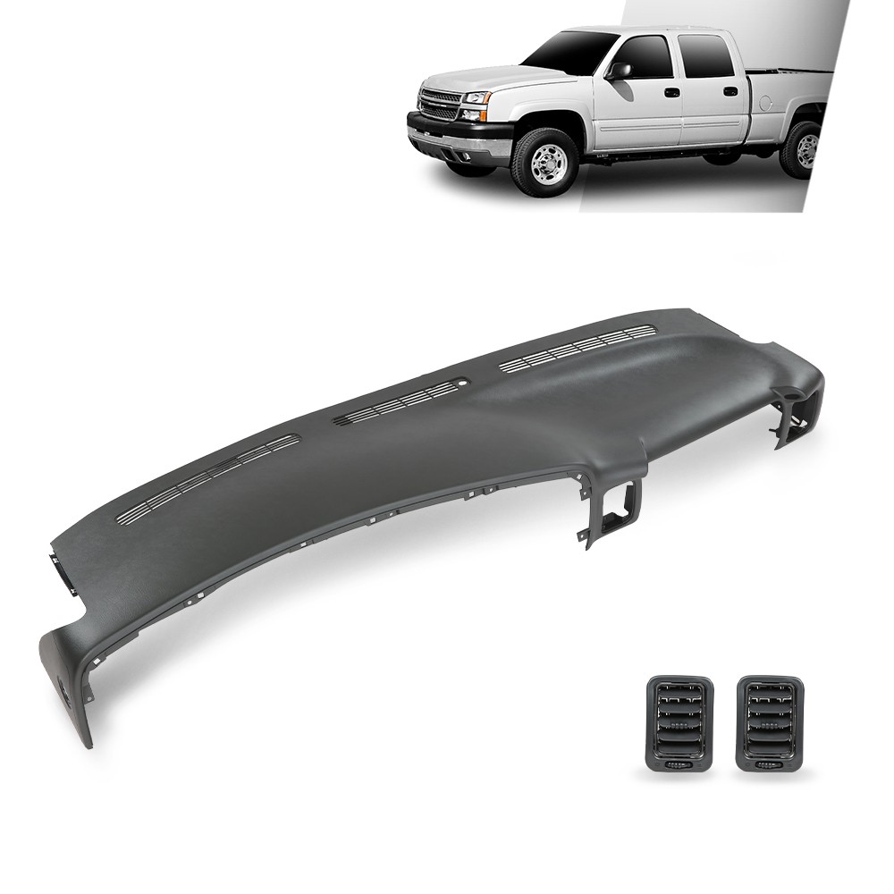 Fits 1999-2006 Chevy Silverado Sierra Molded Dash Cover Cap Board Overlay Gray