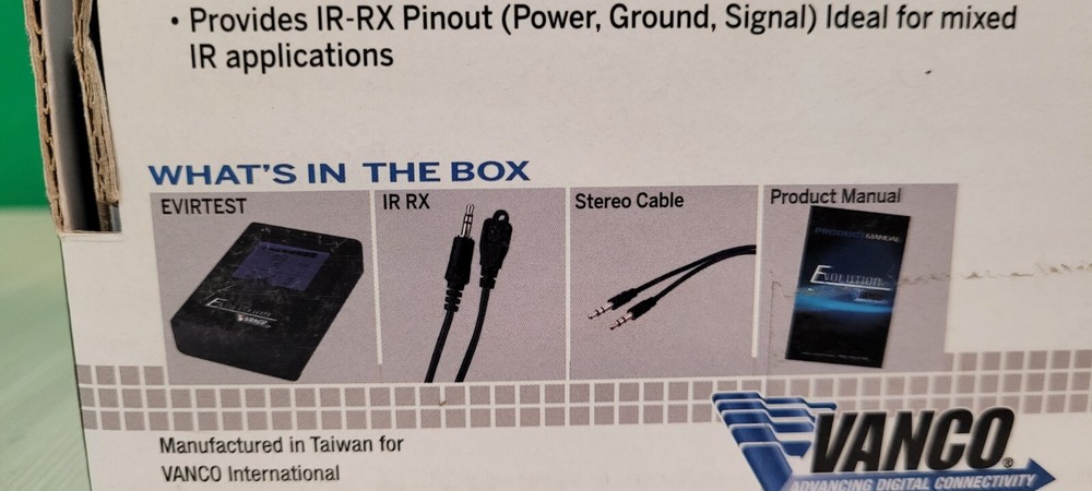 Vanco Evolution IR Signal Analyzer, Frequency, Strength, Voltage & Pinout NEW