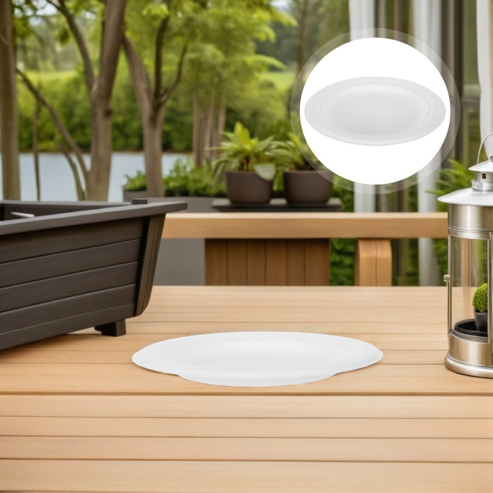 100 Pcs Lunch Round Tray for Coffee Table