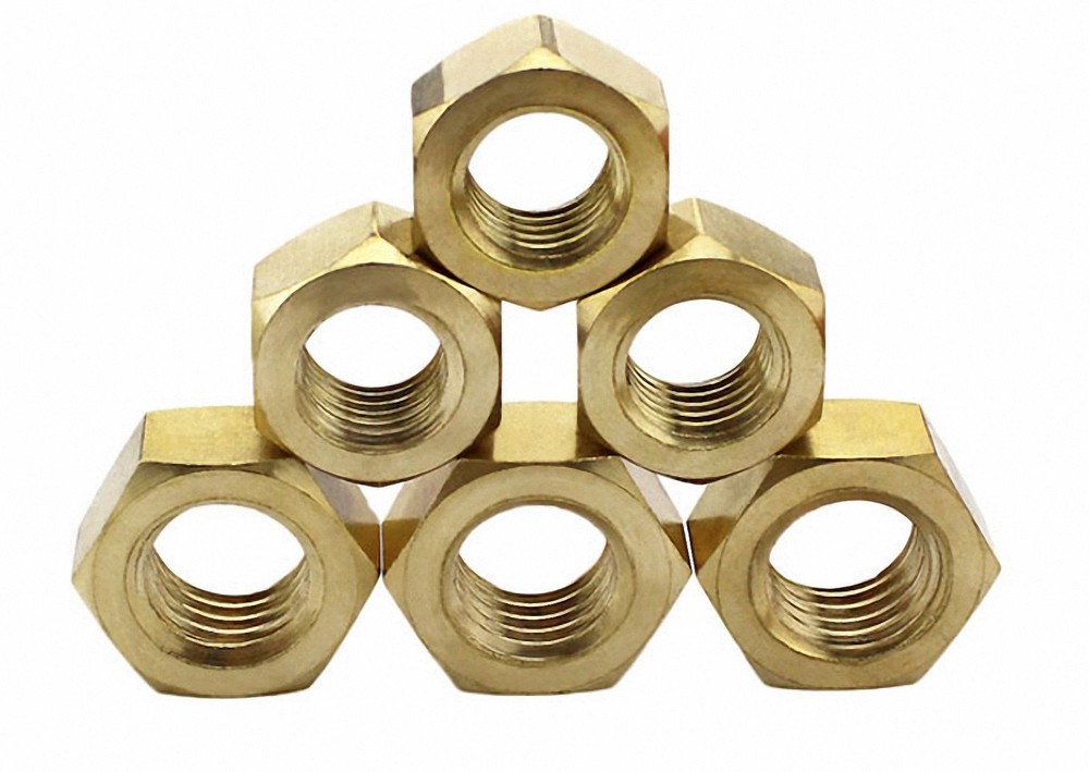 Select Size M6 M8 M10 M12 - M24 Solid Brass Thin Hex Nuts Right Hand Fine Thread