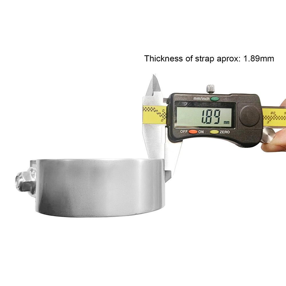 3 Inch Exhaust Clamp, Narrow Band Clamp 304 Stainless Steel, 4 Pcs