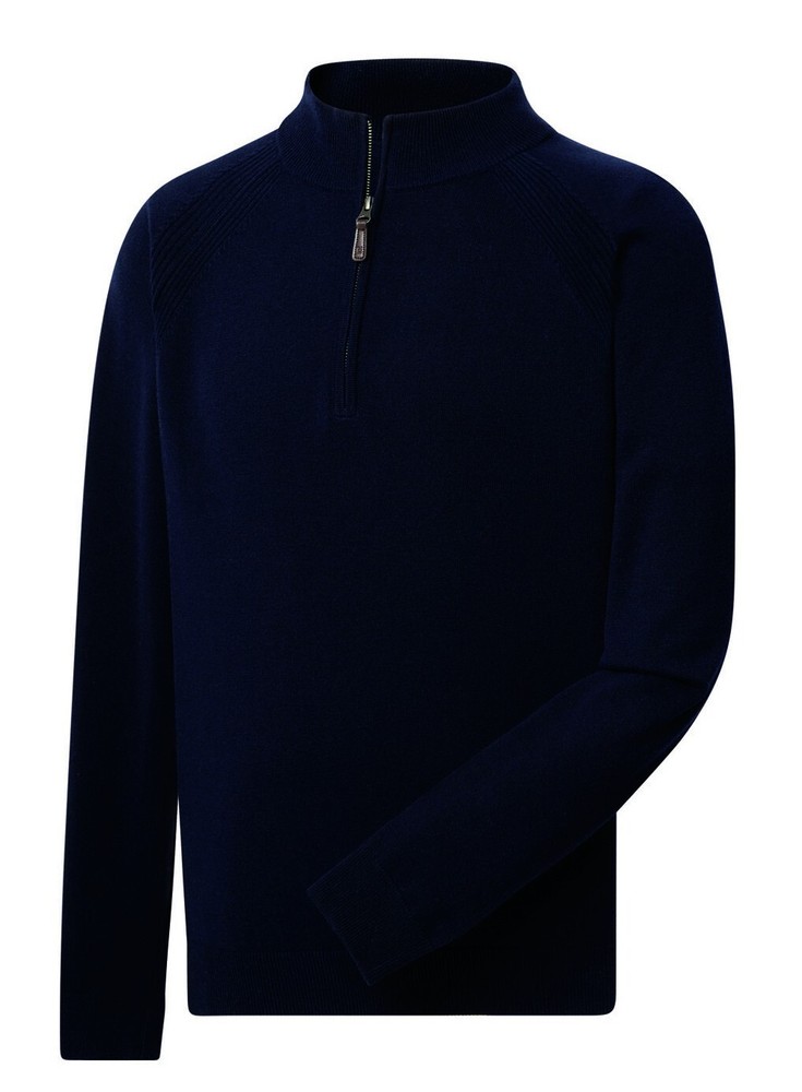 NEW FOOTJOY drirelease PERFORMANCE 1/2 ZIP PULLOVER SWEATER, NAVY, LARGE
