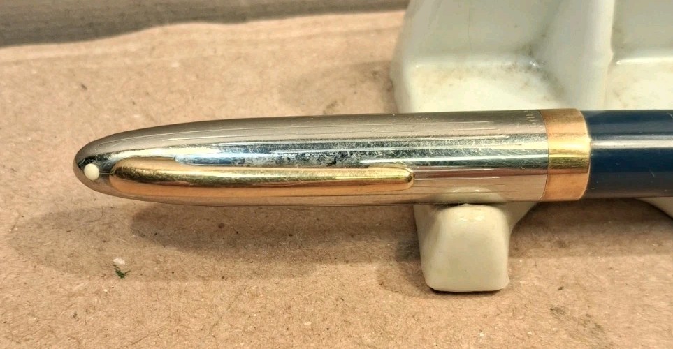 VTG SHEAFFER WHITE DOT VACUUM FILL FOUNTAIN PEN GOLD 14K NIB