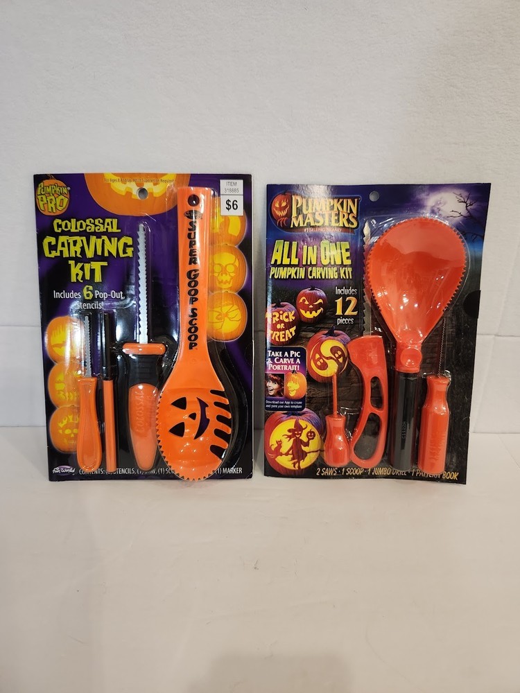 Perfect Pumpkin Carving Kit & Colossal Carving Kit with Instructions & Patterns