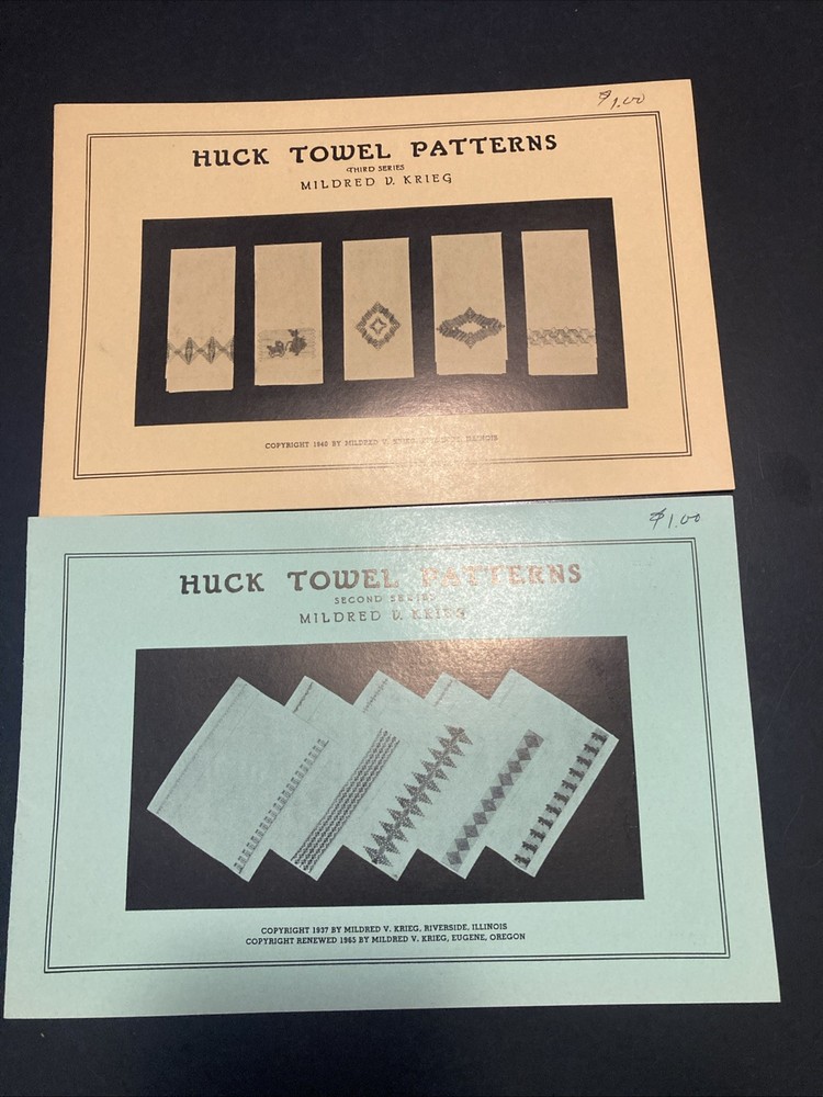 HUCK TOWEL PATTERNS SET OF TWO SECOND & Third SERIES
