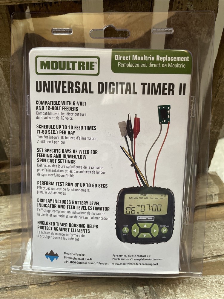 Moultrie Universal Digital Timer II Feeder Accessory 6, 12 Volt Timer MFA-13461