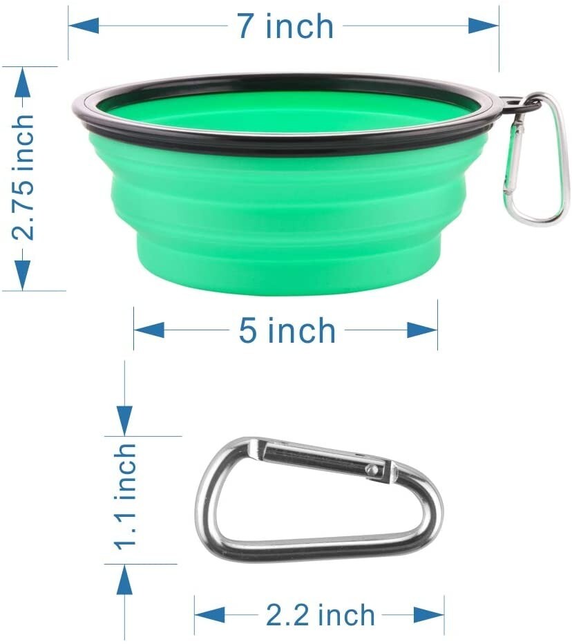 Ezprogear 2 Pack 64 oz Stainless Steel Double Wall Dog Bowl Non-Slip Bottom