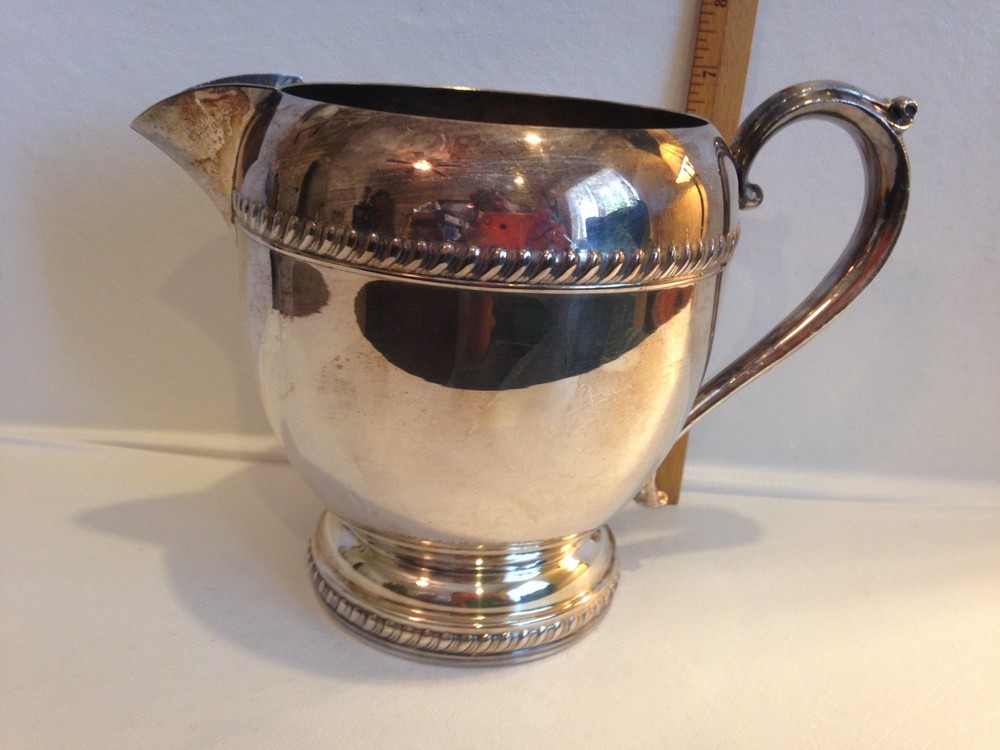 Silver Plated Pitcher ~ Makers Marking ~ 7" High