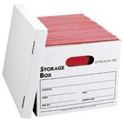 Business Source BSN42051 File Storage Box 350 lb Stackable White
