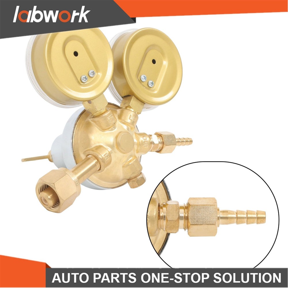 Labwork CGA 540 Oxygen Gas Welding Regulator Pressure Gauge Type Solid Brass