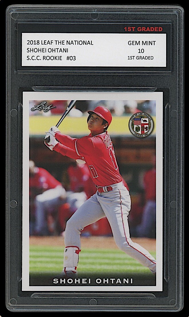 SHOHEI OHTANI 2018 THE NATIONAL #03 1ST GRADED 10 ROOKIE CARD LA ANGELES ANGELS