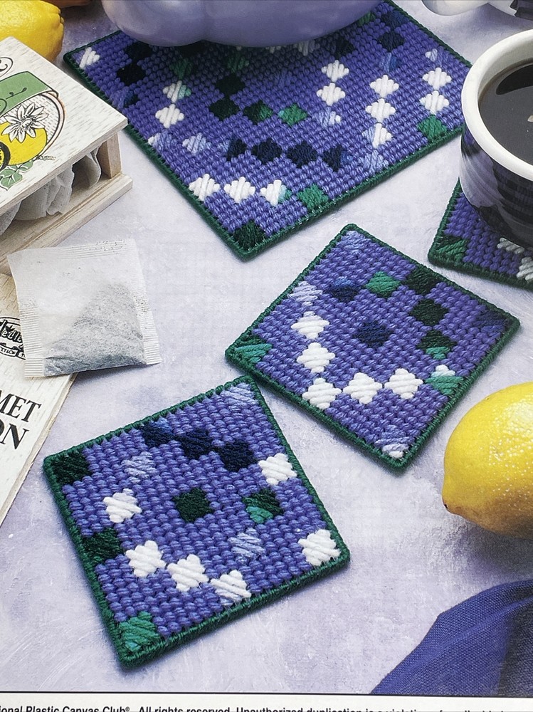Tea Mat & Coasters Annie's Plastic Canvas Pattern