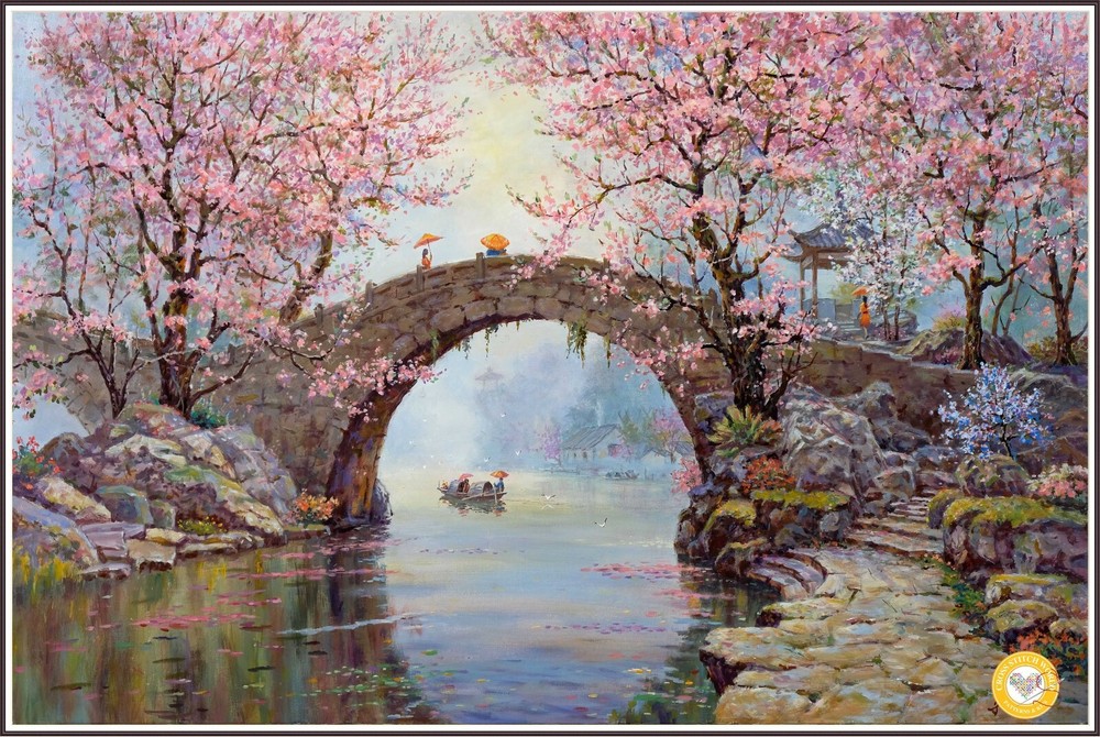 Japan Cherry Blossom 1262 Chart Counted Cross Stitch Pattern