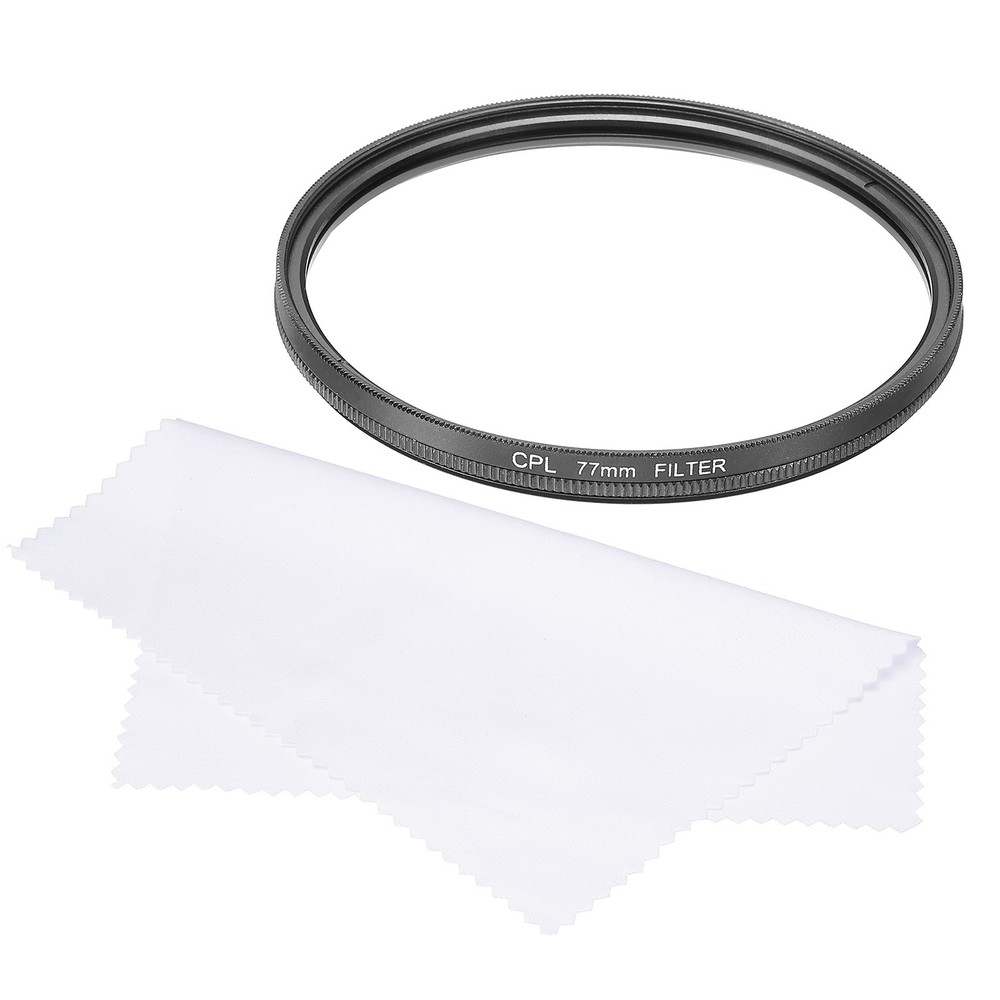 77mm Circular Polarizer Filter, Polarizing Filter with Cleaning Cloth