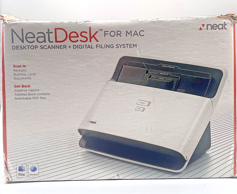 NeatDesk for Mac Desktop Scanner + Digital Filing System - White - Open Box