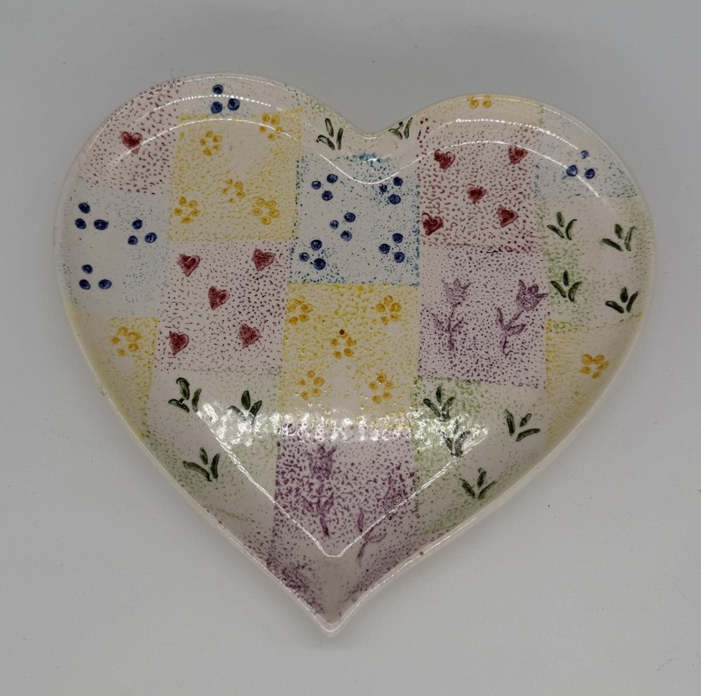 Heart Shaped Patchwork Plate – Made in Portugal, 7"