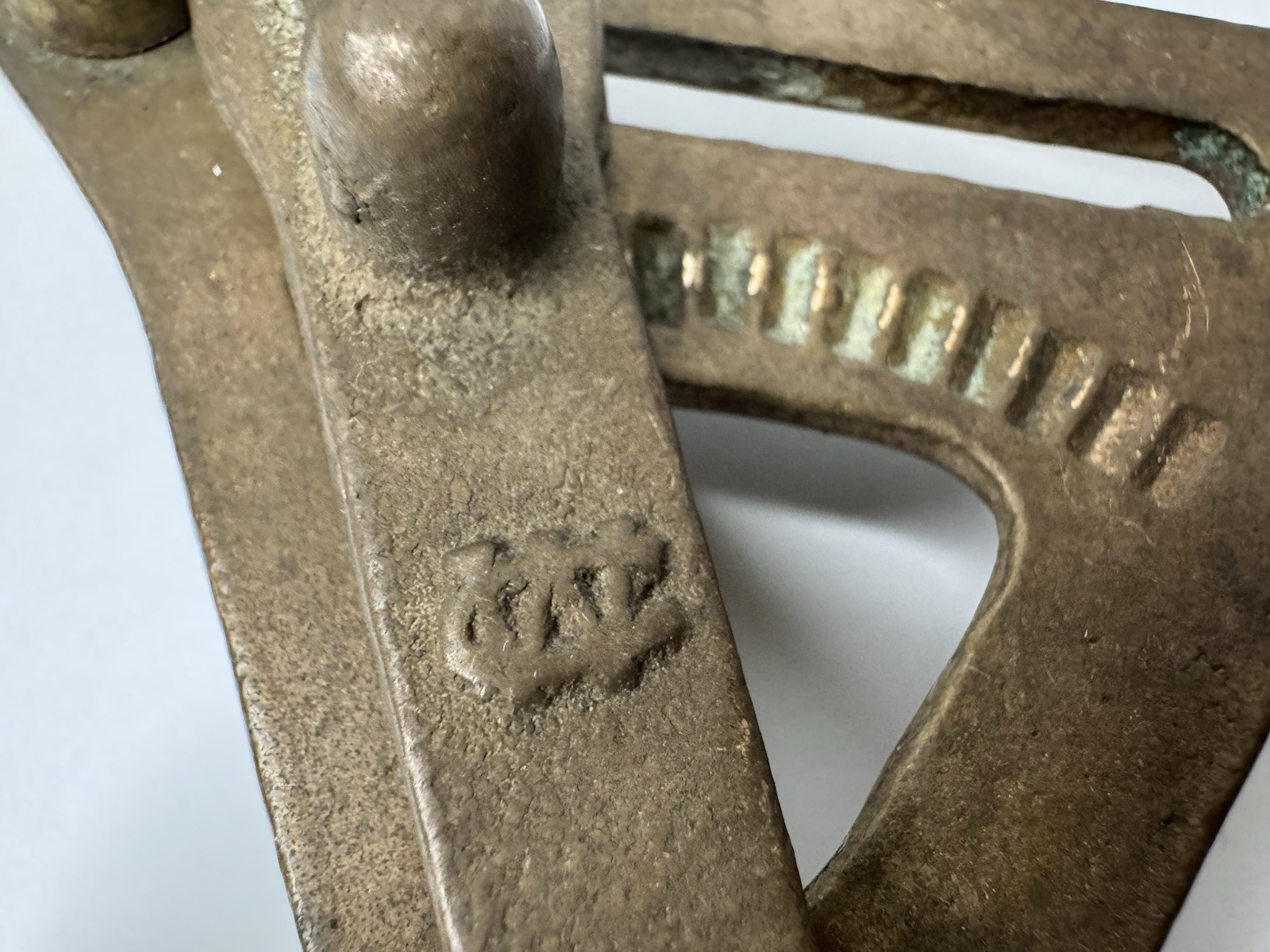 Antique VTG Rare Boat Hand Throttle Solid Brass Bronze Marked WC Controller Fuel