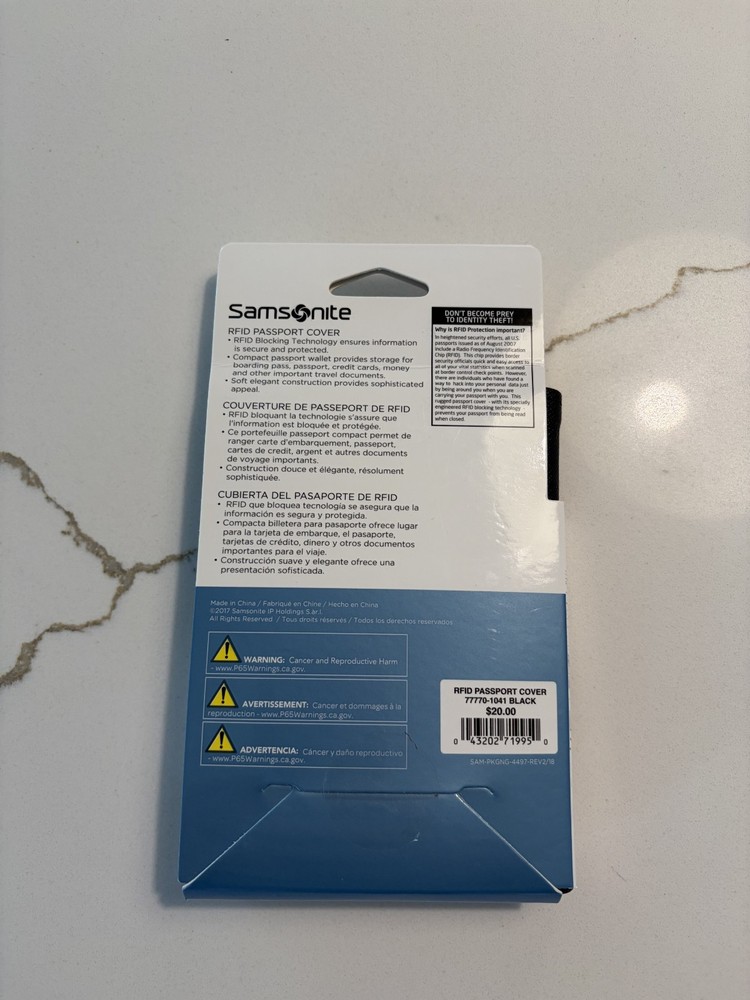 Samsonite RFID Passport Wallet