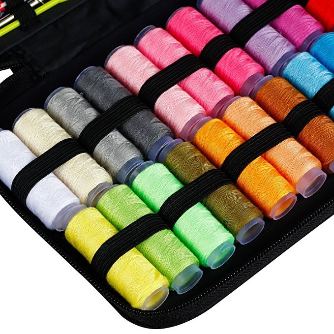 99Pcs Portable Sewing Box Kit Home Travel Sewing Threads Scissors Needles Set