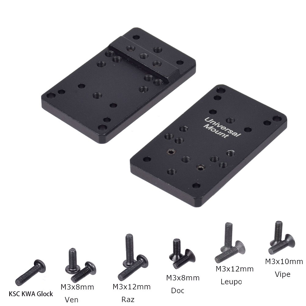 For Glock Universal Optic Mount Red Dot Sight Pistol Rear Sight Plate Base Mount