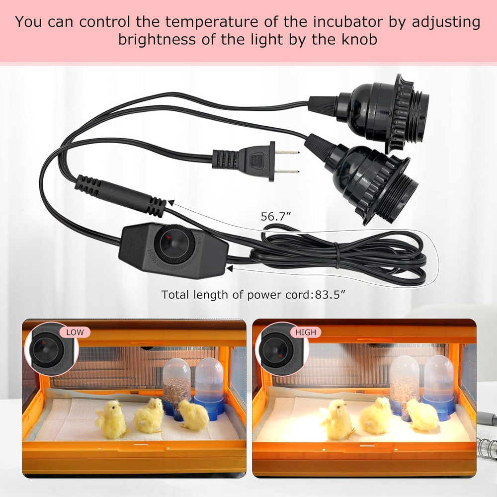 Chick Brooder Box for Chicks, Quail Brooder Box Kit with Heater Feeder and Wa...