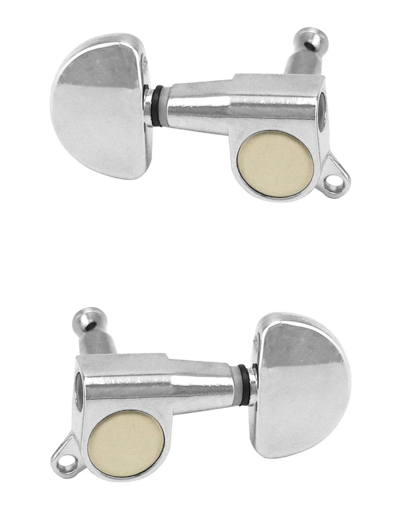 QWORK 6-Pack Guitar Tuning Pegs - Universal 3L+3R Machine Heads Knobs Tuning...