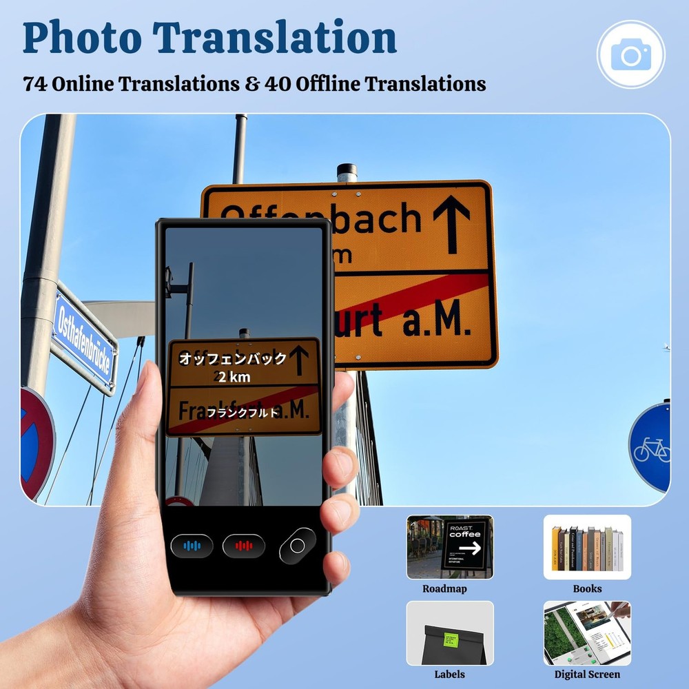 Language Translator Device, 2025 Real Time AI Translator Device, Instant