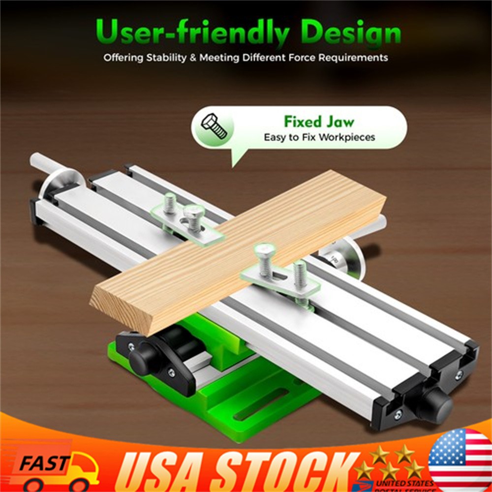 Cross Slide Drill Press Bench Axis Mill Machine Work Table Compound Vise Vice